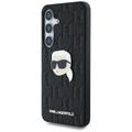 Karl Lagerfeld HC PU Monogram K. Head Pin -suojakuori Samsung Galaxy S25:lle, musta
