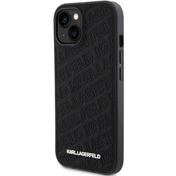 Karl Lagerfeld iPhone 15 6,1" suojakuori KLHCP15SPQKPMK musta HC K-kuvioitu tikkikuvio