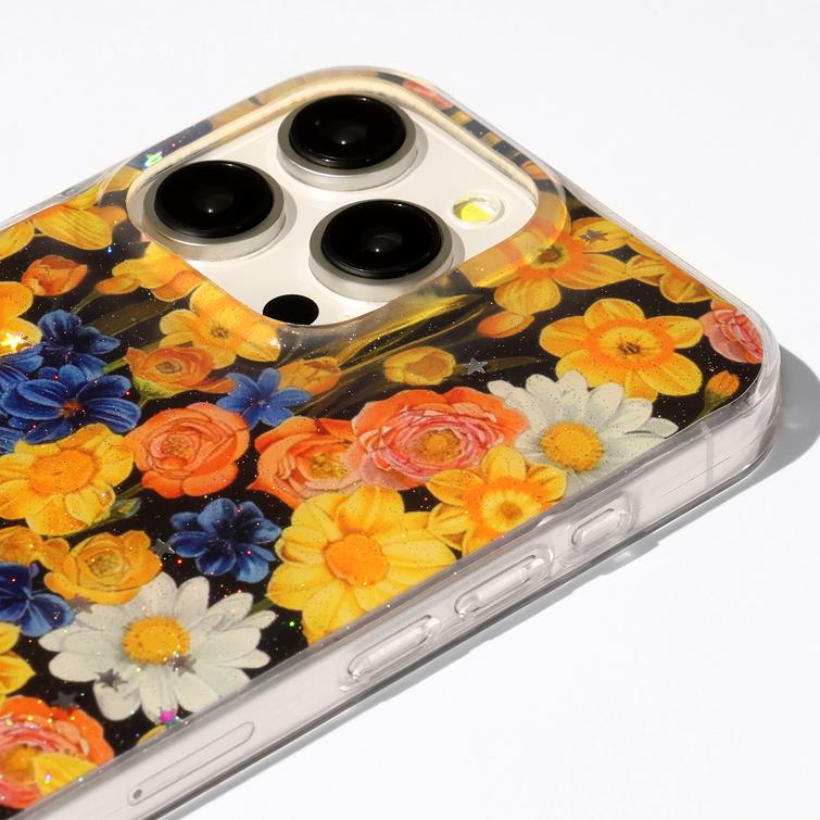 Glow Glam -suojakuori iPhone 16 Pro Maxille 6,9" oranssi