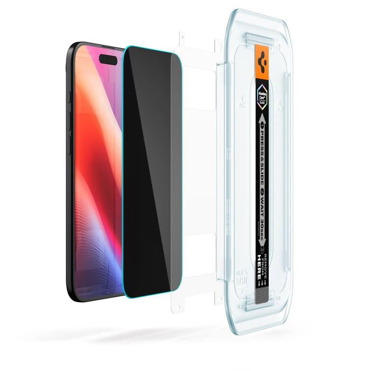 Spigen karkaistusta lasista valmistettu Glas.Tr ”Ez Fit” 2-pakkaus iPhone 17 Airille, yksityisyyden suojaamiseksi