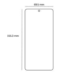 Karkaistu lasi 2,5D Motorola Moto G13 / G23 / G53 / G73 / Honor 30s:lle