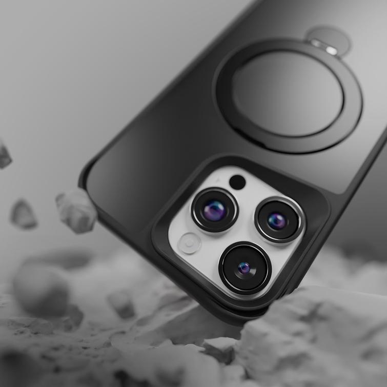 Etteri Matt Mag Ring suojakuori iPhone 14 Prolle 6,1" musta