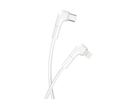 Maxlife MXUC-09 kulmakaapeli USB-C - Lightning 1,0 m 27W valkoinen