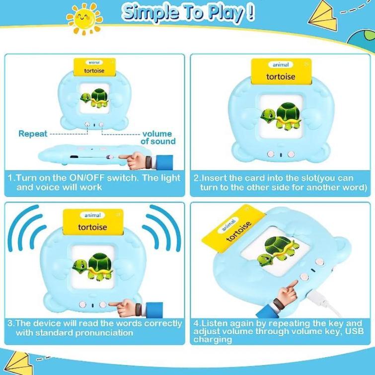 ENGLISH LEARNING DEVICE TEDDY BLUE
