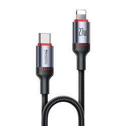 YESIDO CABLE CA182 27W TYPE-C/LIGHTNING 1.2M 3A BLACK