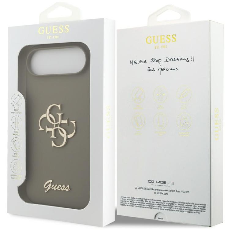 Guess Silicone Big 4G Script -suojakuori iPhone Airille, ruskea