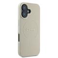 Guess GUHMP16SPGHSMME iPhone 16 beżowy/beige hardcase Grained Ring MagSafe