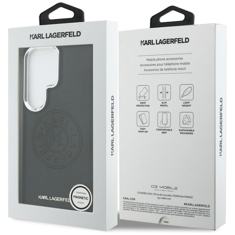 Karl Lagerfeld case Perforated KL MagSafe for Samsung Galaxy S26 Ultra black