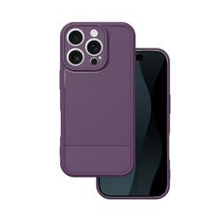 Yksinkertainen hiilikuituinen iPhone 16 Pro 6,3" -puhelimen kuori, violetti