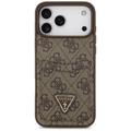 Guess 4G Double Card Triangle -suojakuori iPhone 17 Pro Maxille, ruskea