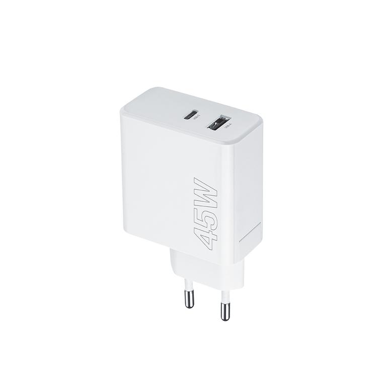 Maxlife MXTC-07-45AC PD QC laturi 1x USB-C 1x USB 45W valkoinen
