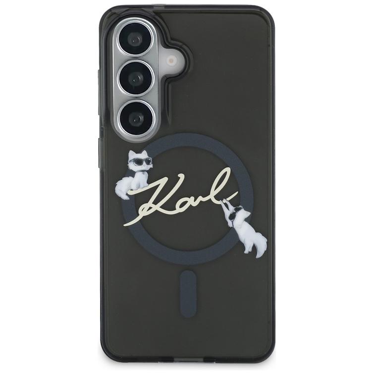Karl Lagerfeld case IML KC Script MagSafe for Samsung Galaxy S26 black