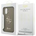 Guess Silicone Big 4G Script case for iPhone 17 brown