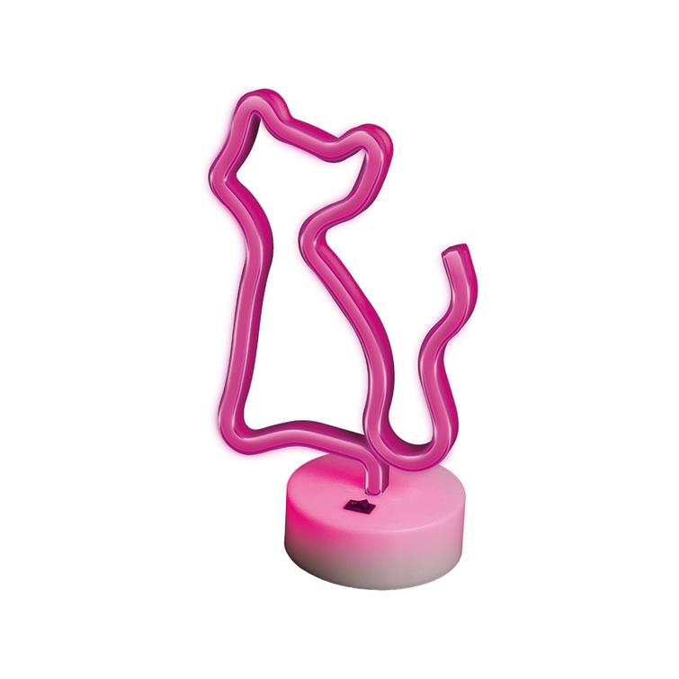 Neon-LED jalustalla CAT pinkki FSNE02 Forever Light