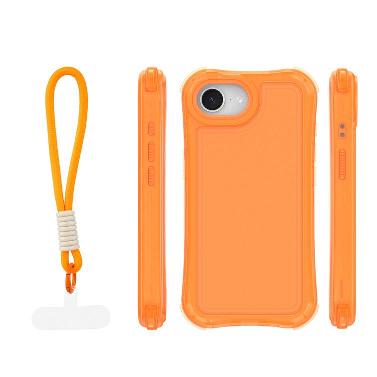 Safepop case with strap for iPhone 16e / 17e orange