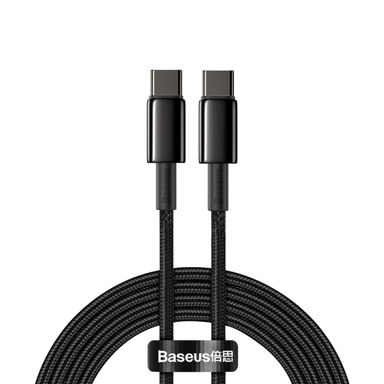 Baseus-kaapeli Tungsten PD USB-C - USB-C 2,0 m musta 100W