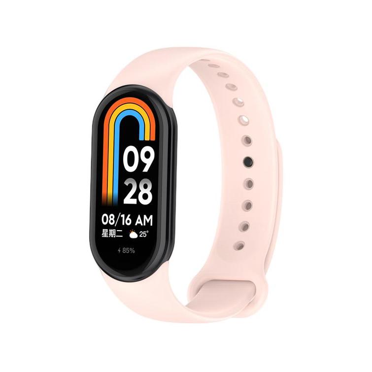 SILICONE STRAP MI BAND 8/M8 (1). LIGHT PINK