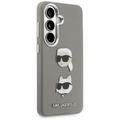 Karl Lagerfeld case Saffiano Double Heads Metal for Samsung Galaxy S26 silver