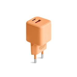 COLORUM-sein&auml;laturi USB-A + USB-C PD 30W CLS30-AC-14 x Peach Fuzz