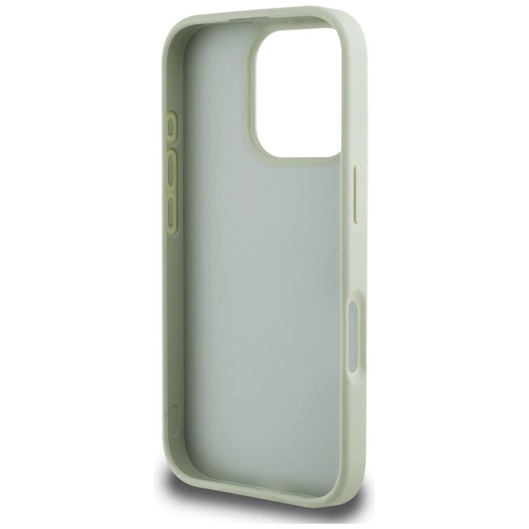 Guess Hardcase PU Grained Big 4G and Classic Logo -suojakuori iPhone 16 Pro 6,3":lle, vihreä
