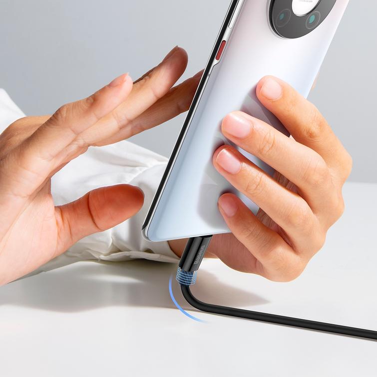Baseus Superior USB - USB-C -kaapeli 1,0m klusteri musta 100W