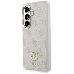 Guess case 4G Big Rhinestone Triangle Strap MagSafe for Samsung Galaxy S26 pink