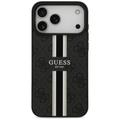 Guess 4G Printed Stripes MagSafe -suojakuori iPhone 17 Pro Maxille, musta