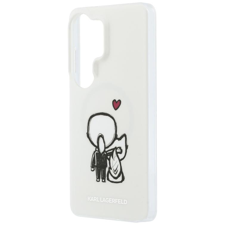 Karl Lagerfeld case IML Karl&Choupette MagSafe for Samsung Galaxy S26 Ultra transparent
