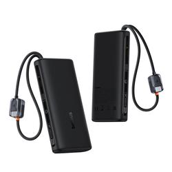 Baseus digital display power bank with dual built-in usb-c cables 20000mAh 100W Cosmic Black