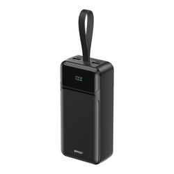 BWOO 65W varavirtalähde 30000 mAh 2x USB-A, 1x USB-C LCD-näytöllä, musta