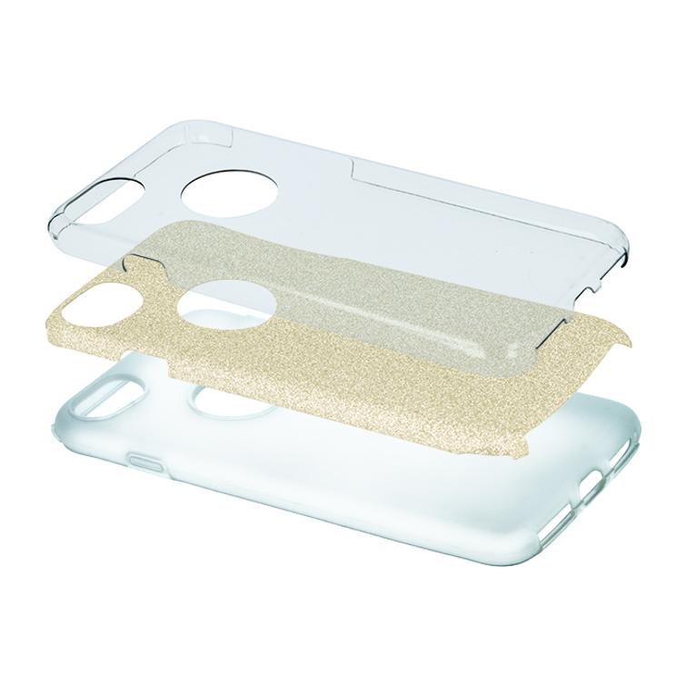Glitter 3in1 -suojakuori iPhone 7 / 8 / SE 2020 / SE 2022:lle, kulta