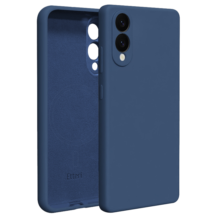Etteri Silicone Mag -suojakuori Samsung Galaxy S25 Edgelle, tummansininen