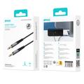 BWOO-kaapeli AUX 3,5 mm - 3,5 mm nailonpunottu + alumiiniseoskuori BO-AUX064 musta