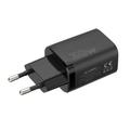 WALL CHARGER MX CARBON 30W PD+QC USB-A+C BLACK