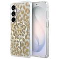 Guess case IML Leopard Print Triangle MagSafe for Samsung Galaxy S26 brown