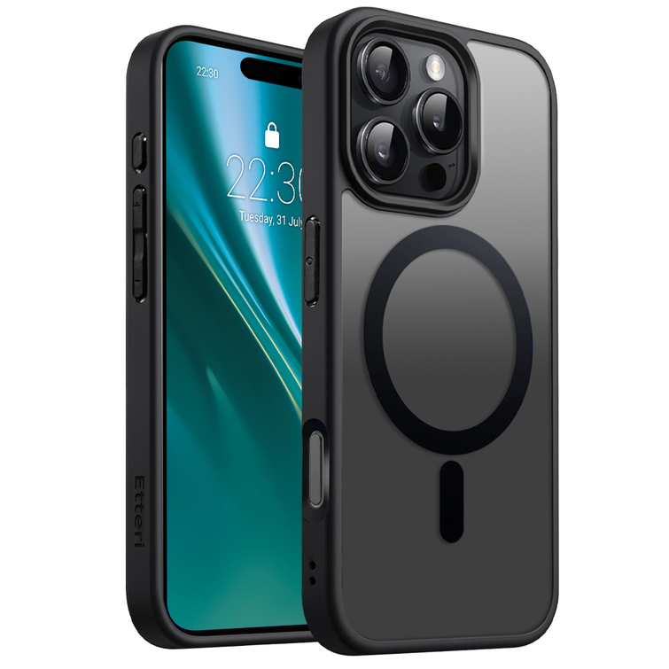 Etteri Matt Mag kotelo iPhone 16 Prolle 6,3" musta