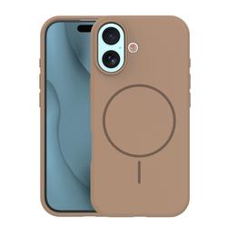 Silikoninen ohut Mag-suojakuori iPhone 17 6,3":lle, ruskea