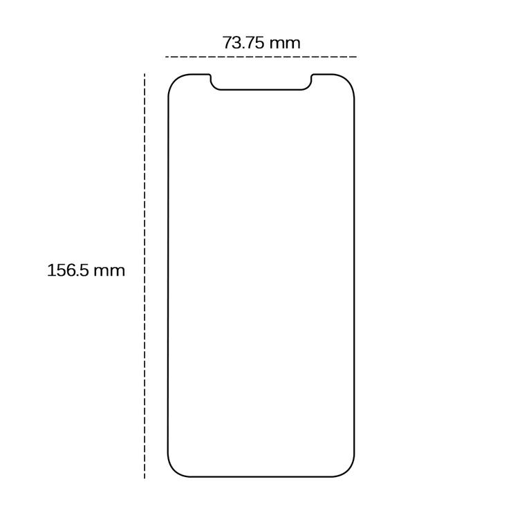 Karkaistu lasi 2,5D iPhone 12 Pro Max 6,7":lle