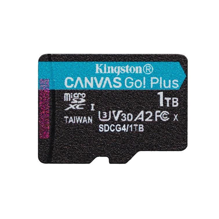 Kingstonin muistikortti 1 Tt microSDXC Canvas Go Plus Gen4 200 Mt/s A2 U3 V30