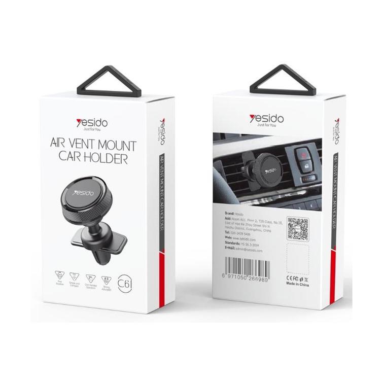 YESIDO MAGNETIC CAR HOLDER C61 FOR VENT BLACK