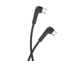 Maxlife MXUC-09 kulmakaapeli USB-C - USB-C 1,0 m 60W musta