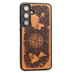 Bewood-kotelo Samsung Galaxy S24 Plus -puhelimelle Compass Merbau