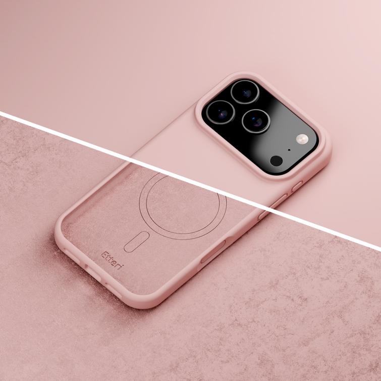 Etteri Silicone Mag kotelo iPhone 17 Pro Maxille vaaleanpunainen