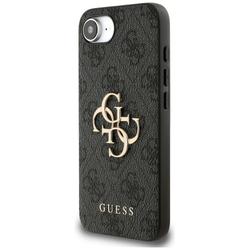Guess HC 4G PU Big Logo -suojakuori iPhone 16e:lle, musta