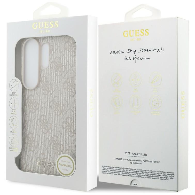 Guess case 4G Classic Logo Charm MagSafe for Samsung Galaxy S26 Ultra pink