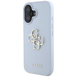 Guess Hardcase PU Grained Big 4G and Classic Logo -suojakuori iPhone 16 6,1":lle, sininen