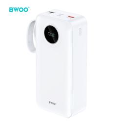 BWOO 22,5W 30000 mAh varavirtal&auml;hde LCD-n&auml;yt&ouml;ll&auml;, valkoinen
