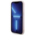 Guess iPhone 15 Pro Max 6,7" -puhelimen suojakuori GUHCP15XPSQSQSP, pinkki, HC PU -tikattu metallilogo
