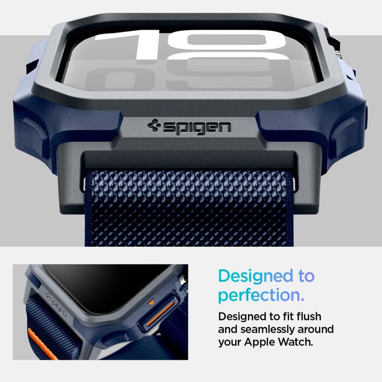 Spigen Lite Fit "Pro" -kotelo Apple Watch 10:lle (46 mm) Tummansininen