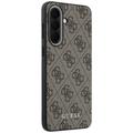 Guess HC PU 4G Classic Logo case with charm for Samsung Galaxy A57 brown
